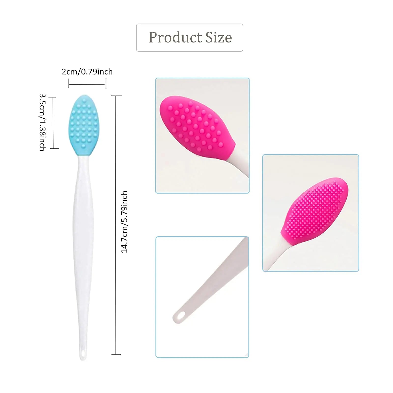 100 Pieces Lip Scrub Brushes Double Sided Silicone Exfoliating Lip Brush Soft Silicone Face Lips Cleaning Tool