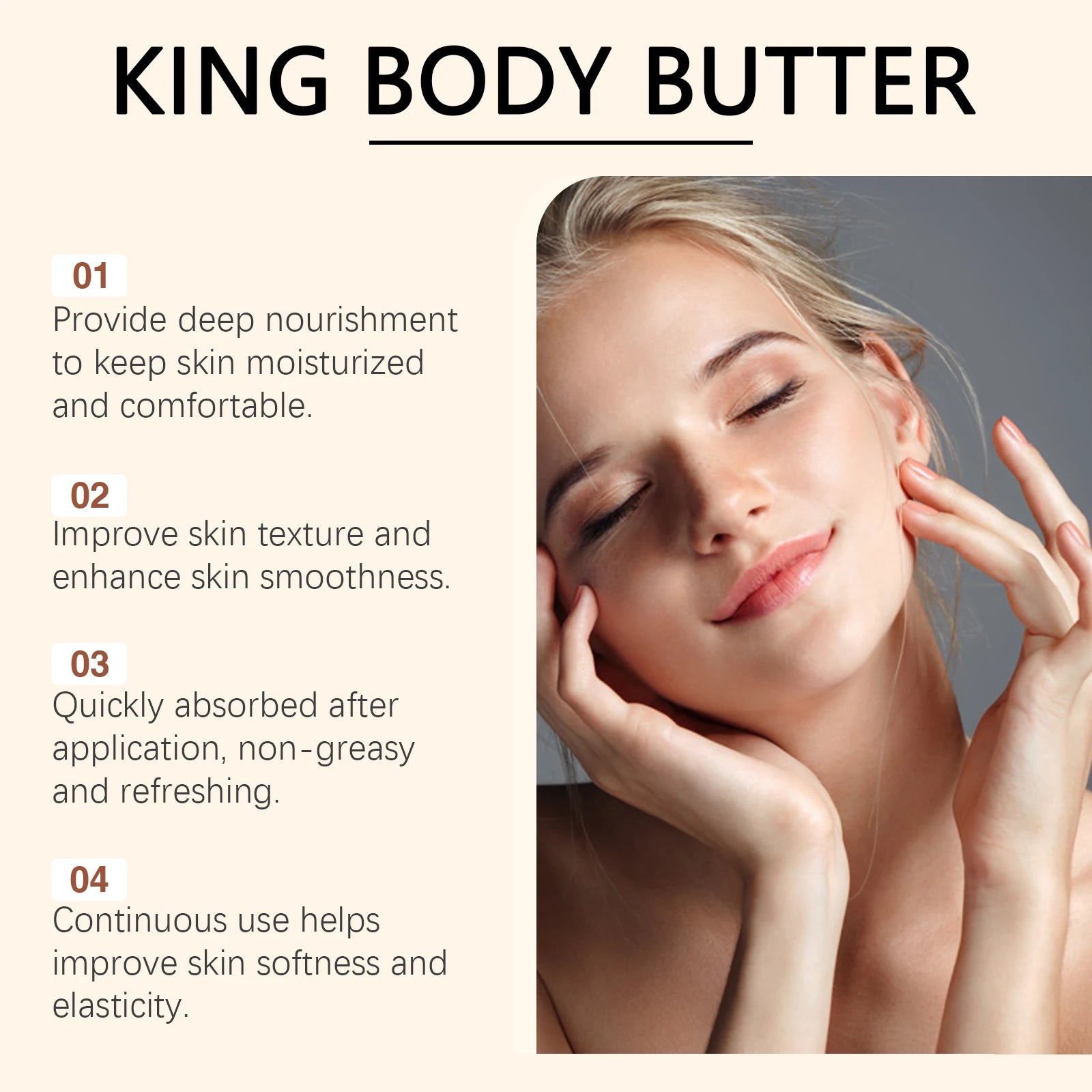 Shea Butter Moisturizing Cream Soft Smooth Skin Care Nourishing Body Butter Intense Hydration for Dry & Rough Skin Body Care