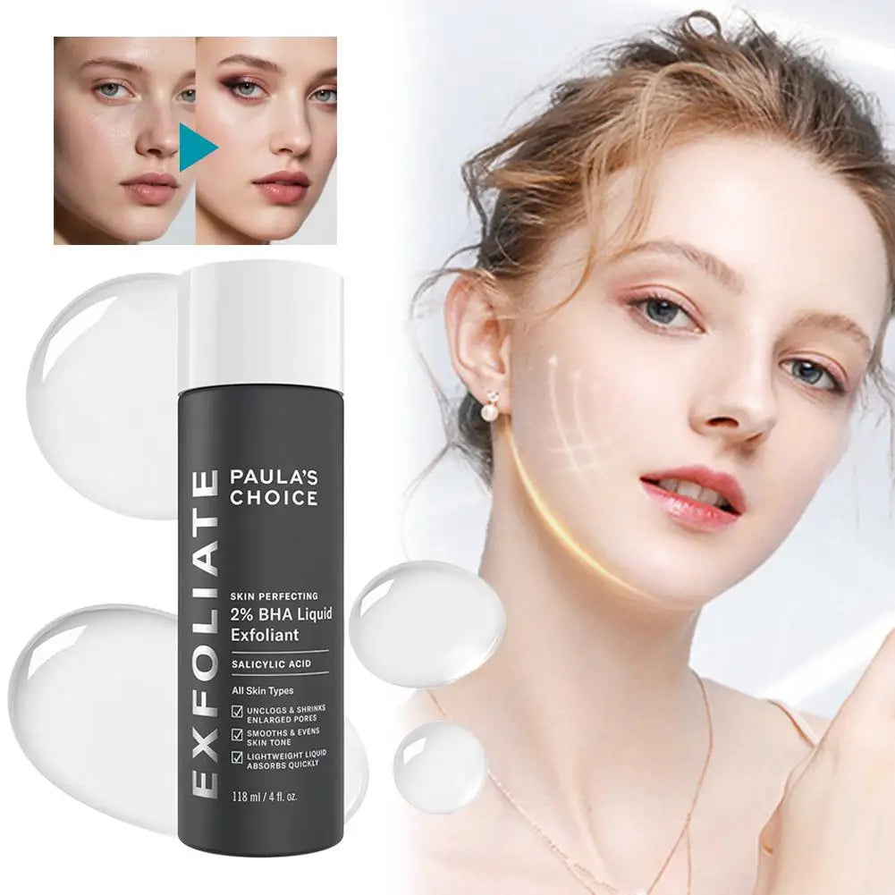 Salicylic Acid Serum 2% Exfoliates Deeply Cleanses Skincare Gently Effectively Shrinking Enlarged Pores Brighten Skin Tone