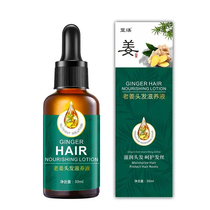 Hair Growth Serum Fast Growing Hair Essential Oil Beauty Hair Care 30ml Dense Regrowth Ginger Hair Promoting Regeneration