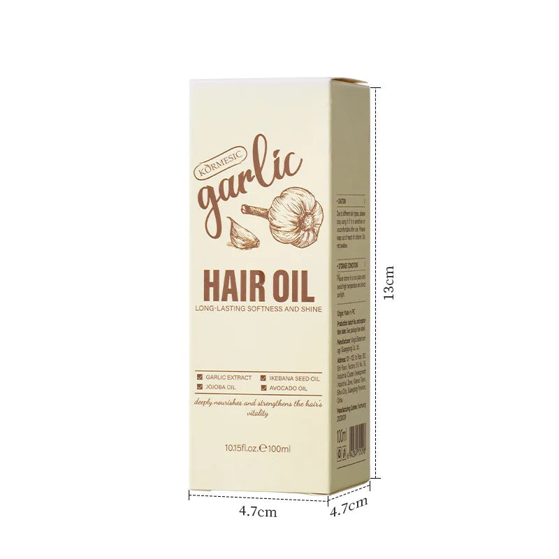 Garlic Hair Growth Essential Oil 100ML Effective In Repair Damaged Hair Roots Baldness Hair Loss Fast Thick Hair Care For Unisex