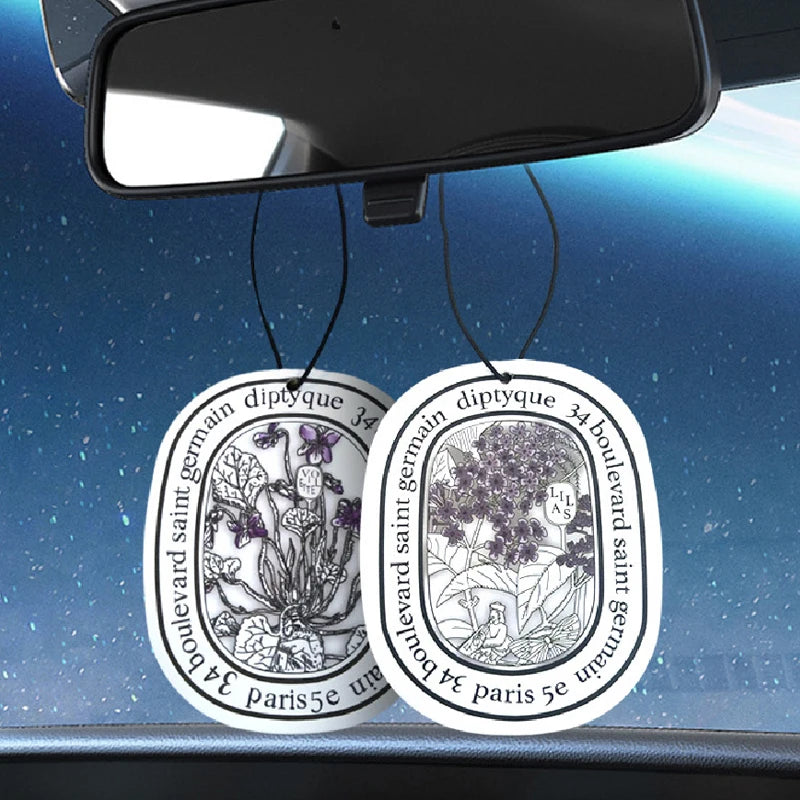 2 Pcs Car Fragrance Car Solid Aromatherapy Car Aromatherapy Card Pendant Car Air Purifying Perfume Fragrance