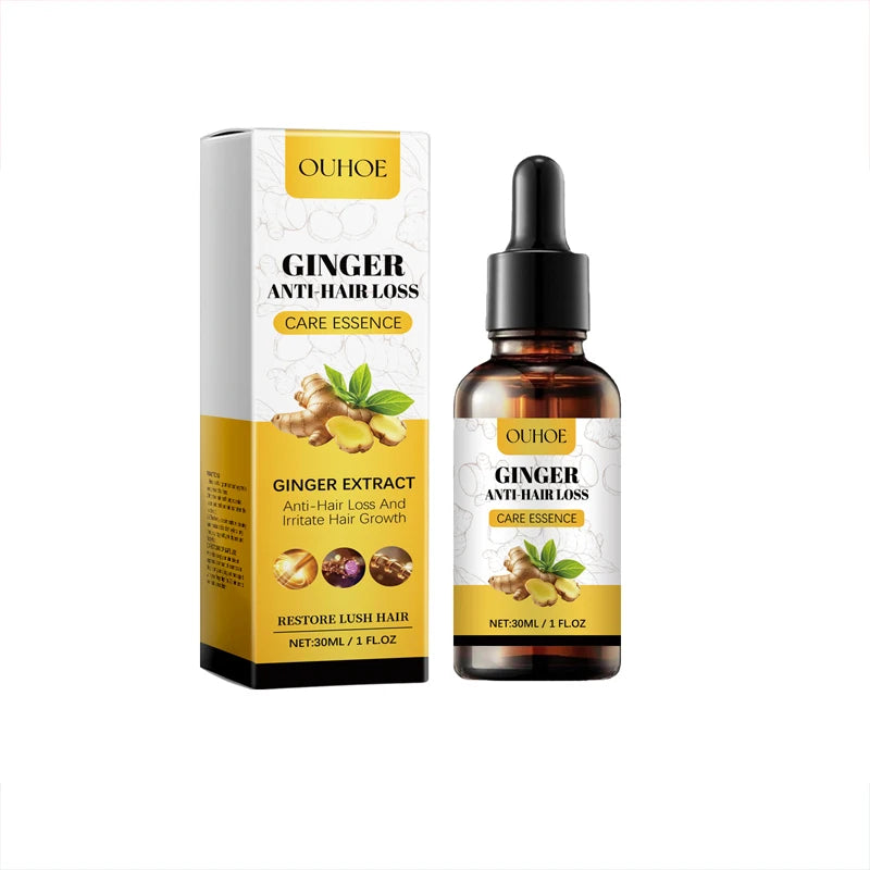 Ginger Hair Growth Essential Oil Anti-loss Hair Treatment Hair Regrowth Oil Fast Hair Promoting Regeneration Hair Care Women Men