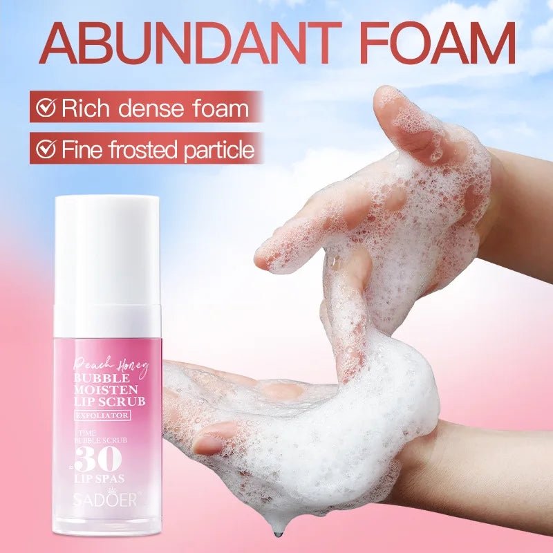 SADOER Bubble Lip Scrub Lips Brightening Moisturizing Anit-Wrinkles Nourishing Exfoliating Lip Cream Exfoliator Skin Care