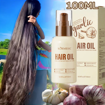 Garlic Hair Growth Essential Oil 100ML Effective In Repair Damaged Hair Roots Baldness Hair Loss Fast Thick Hair Care For Unisex