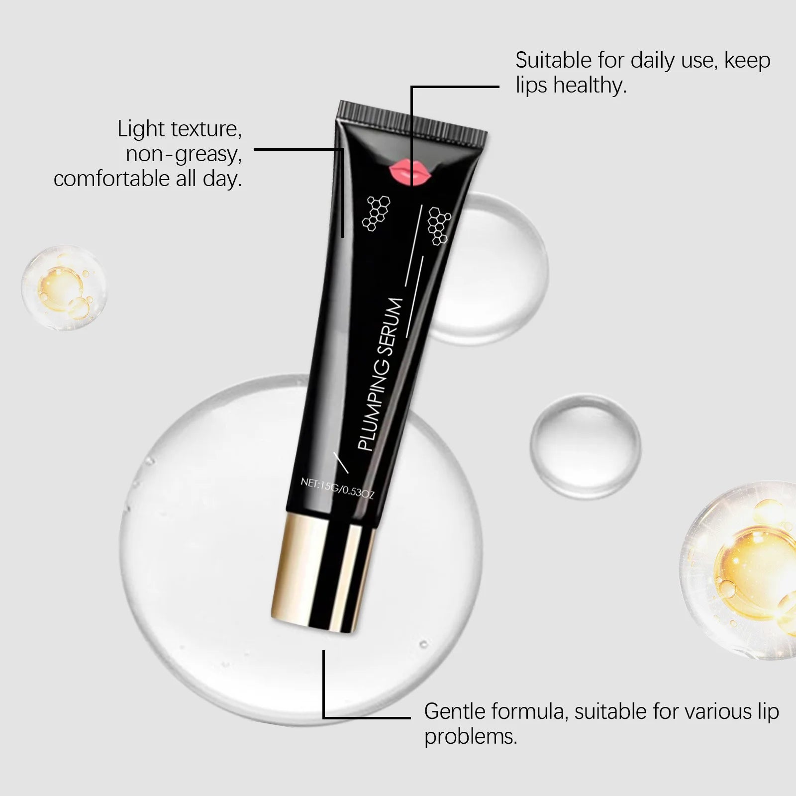 Lip Nourishing Oil Relieve Dryness Brightening Luster Enhance Elasticity Repair Cracks Deep Hydration Keep Sexy Lip Soothing Oil