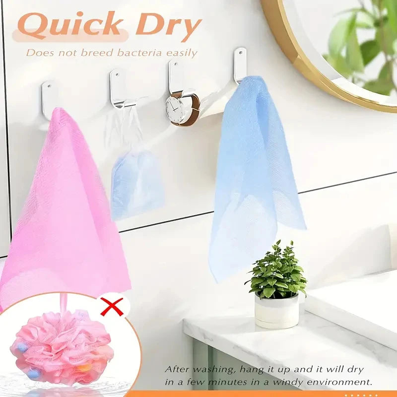 6colors Exfoliating Body Scrubber Towel Double Side Mesh Loofah Shower Washcloth Effective Back Scrub for Getting Smooth Skin