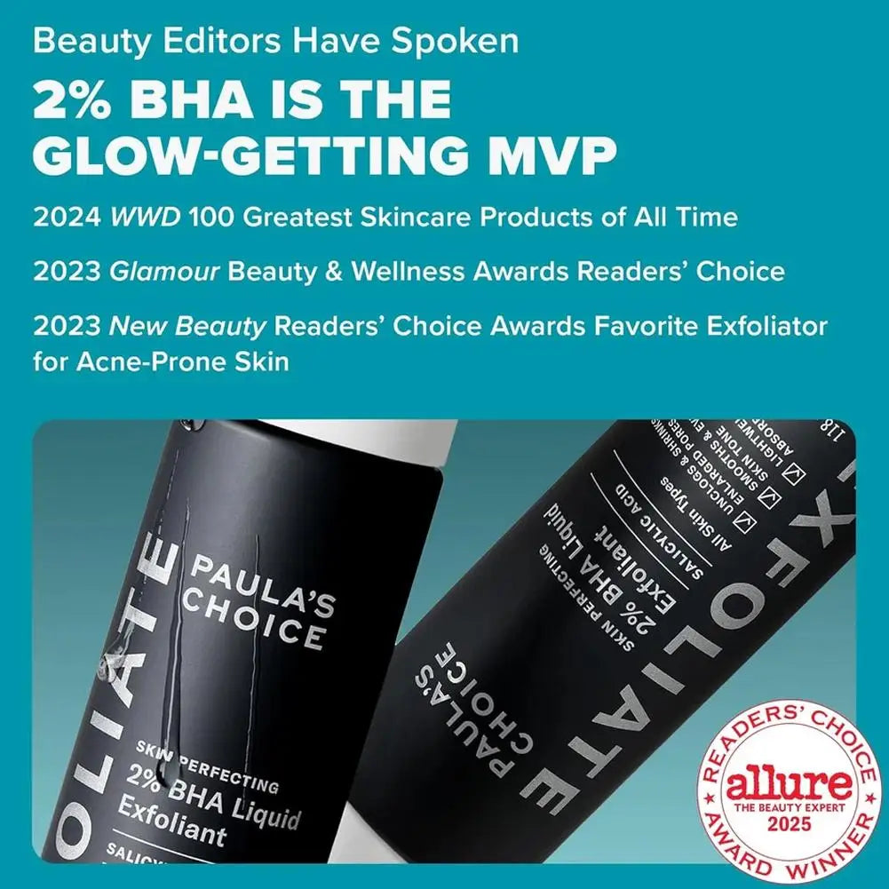 Salicylic Acid Serum 2% Exfoliates Deeply Cleanses Skincare Gently Effectively Shrinking Enlarged Pores Brighten Skin Tone